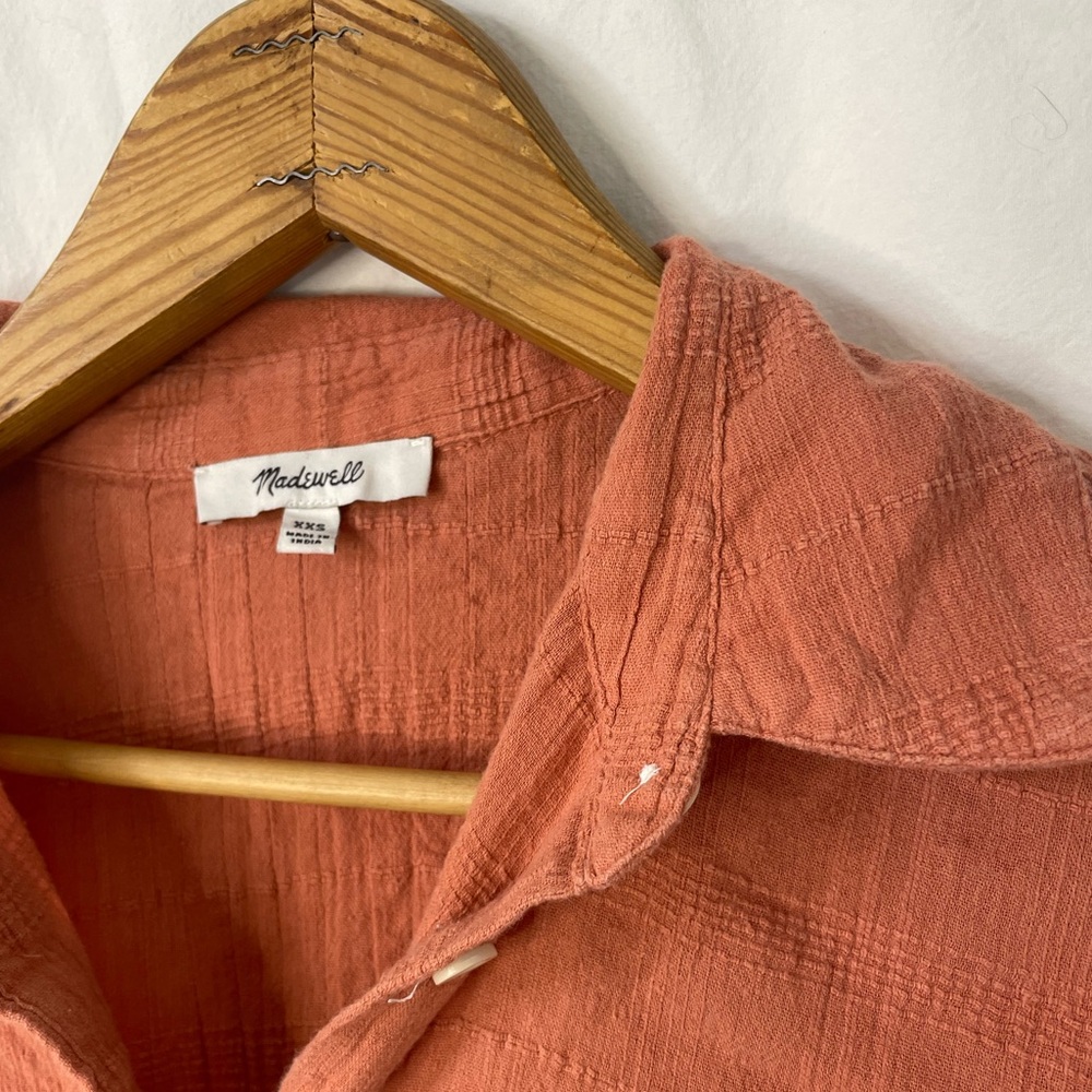 Madewell Collared Button Down Terracotta - image 3